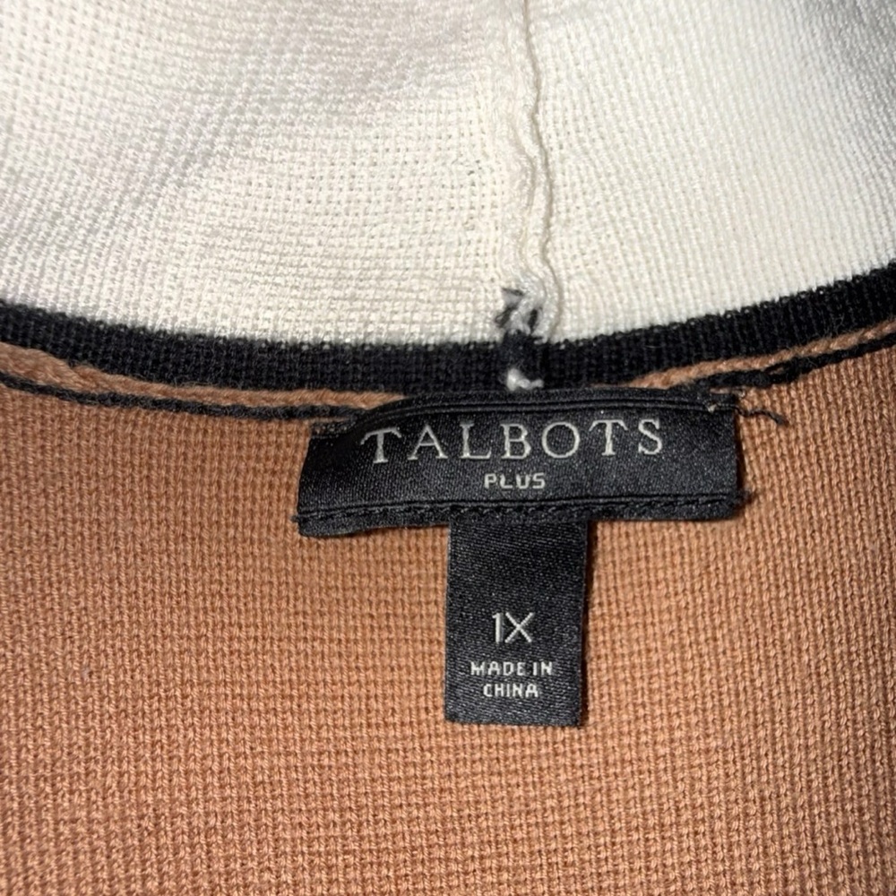 Talbots Plus Size Tipped Open-Front Cardigan - 1x… - image 7